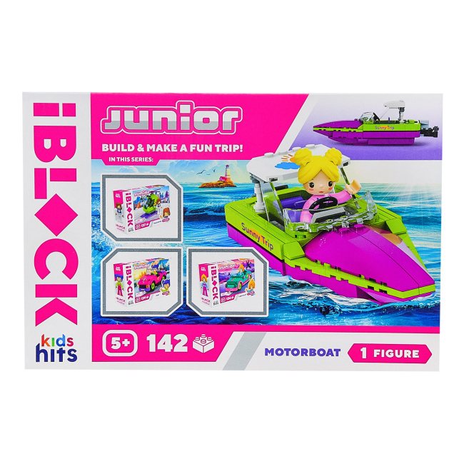 Конструктори з унікальними деталями - Конструктор IBLOCK Junior Kids hits Моторна лодка (KH08/012/04)#2