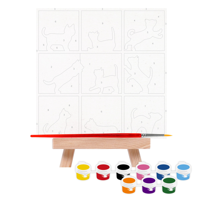 Товары для рисования - Картина по номерам Rosa Start Cats 15 х 15 см (N00013935)#2