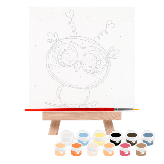 Товари для малювання - Картина за номерами Rosa Start Совеня 15 х 15 см (N00013937)#2