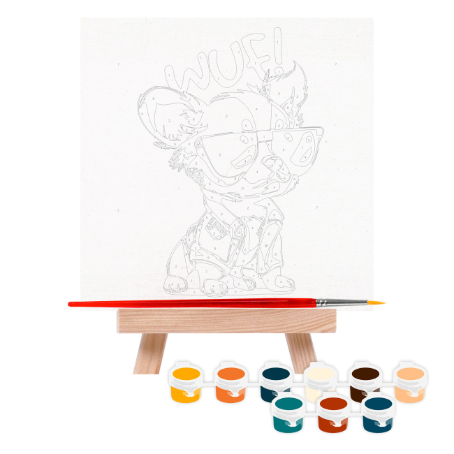 Товари для малювання - Картина за номерами Rosa Start Стильний песик 15 х 15 см (N00013936)#2