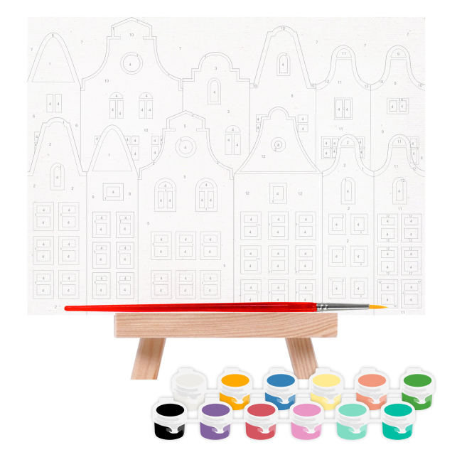 Товари для малювання - Картина за номерами Rosa Start Яскраві будиночки 15 х 20 см (N00013940)#2