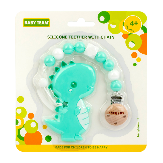 Погремушки, прорезыватели - ​Прорезыватель Baby Team Дракоша с цепочкой (4055/4055-3)#2
