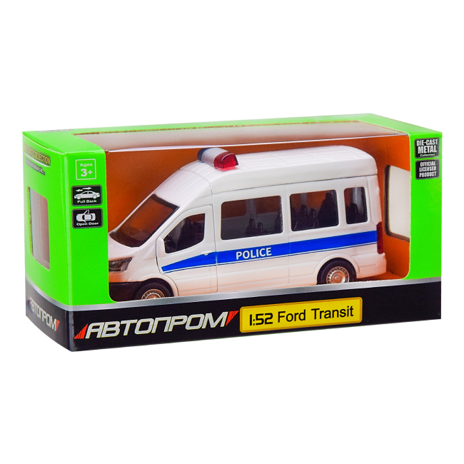 Транспорт и спецтехника - Полиция Автопром Ford Transit Police car белый с голубой полосой (4373/3)#2