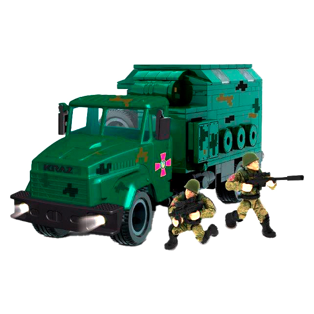 Конструктори з унікальними деталями - Конструктор IBLOCK Армія КРАЗ Штабна машина (PL-921-514)#2