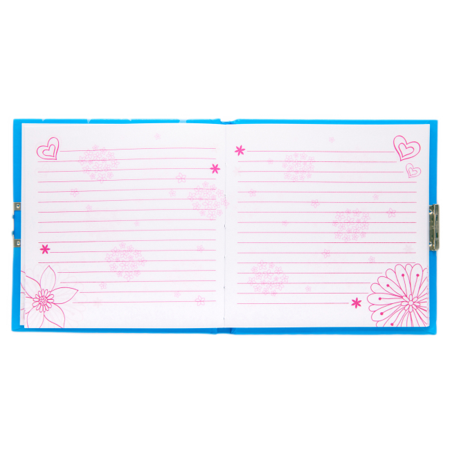 Канцтовари - Блокнот Malevaro Єдиноріг з веселкою на замочку блакитний (482006-U)#2