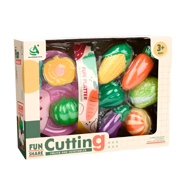 Детские кухни и бытовая техника - Игровой набор Shantou Jinxing Cutting Овощи и фрукты (CF915)#2