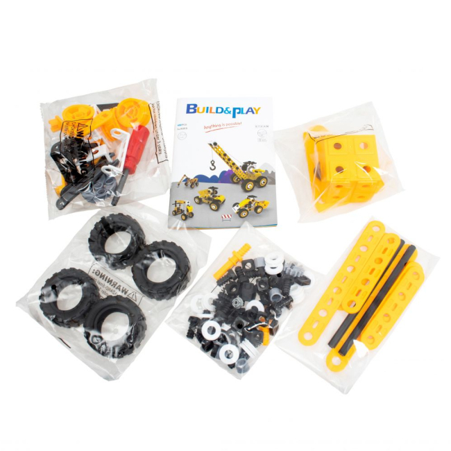 Конструктори з унікальними деталями - Конструктор Maya toys Будівельна техника 8 в 1 (J-7755)#3