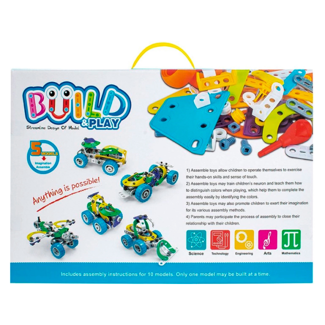 Конструкторы с уникальными деталями - Конструктор Maya toys 10 в 1 электромеханический 109 деталей (J-7783)#3