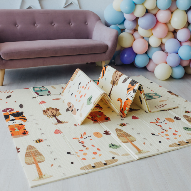 Развивающие коврики - Детский складной коврик Poppet Тигренок в лесу и Мир животных 150 х 180 см (2036033)#4