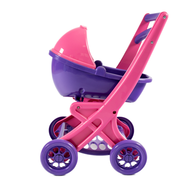 Транспорт и питомцы - Тележка для куклы Doloni с люлькой розово-фиолетовый (0121/02)#2