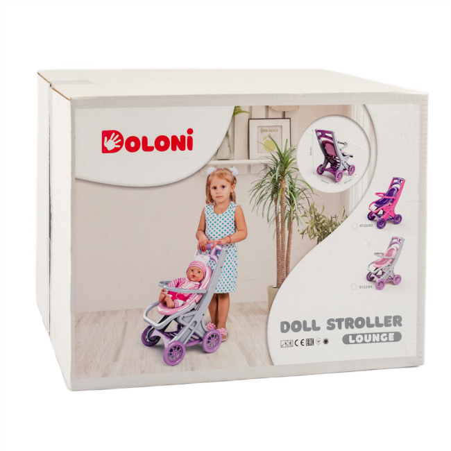 Транспорт і улюбленці - Візочок для ляльки Doloni фиолетово-рожевий (0122/02)#5