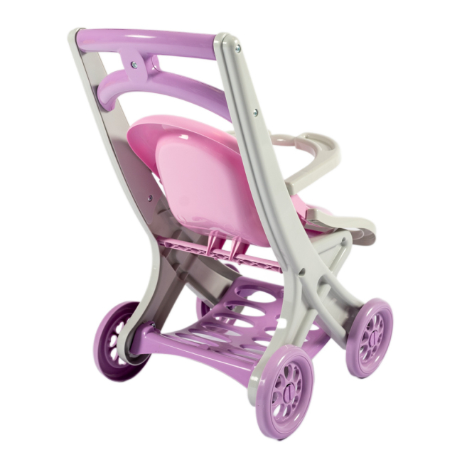 Транспорт і улюбленці - Візочок для ляльки Doloni сіро-рожевий (0122/04)#3