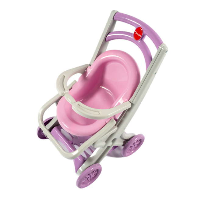 Транспорт і улюбленці - Візочок для ляльки Doloni сіро-рожевий (0122/04)#4