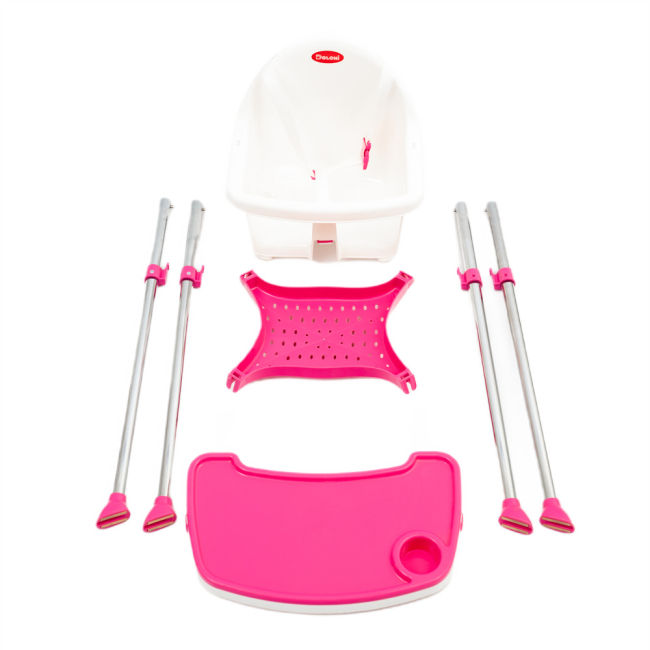 Товары по уходу - Стульчик для кормления Doloni бело-розовый (03220/3)#3