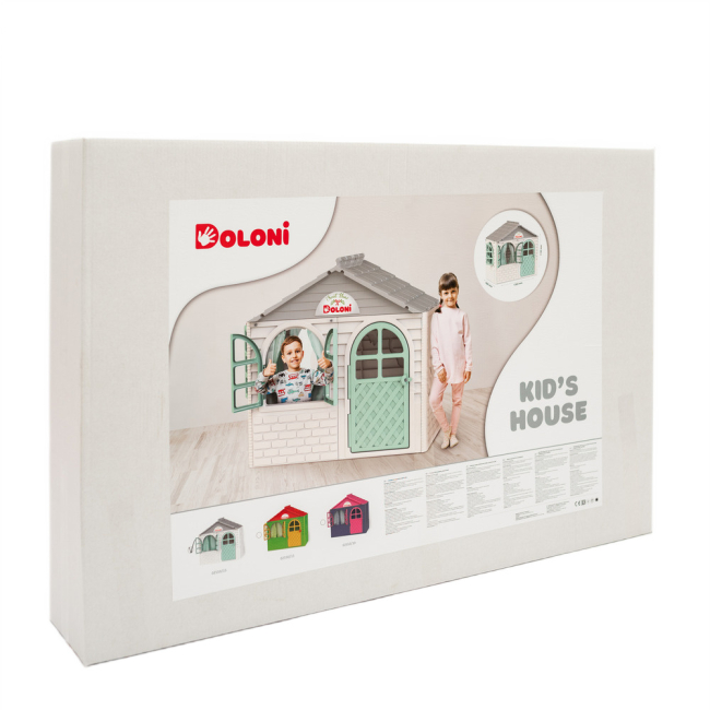 Игровые комплексы, качели, горки - Игровой домик Doloni желто-зеленый (02550/13)#5