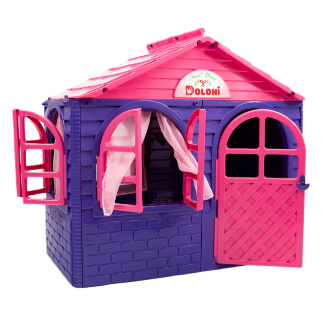 Ігрові комплекси, гойдалки, гірки - Ігровий будиночок Doloni фіолетово-рожевий (02550/10)#3
