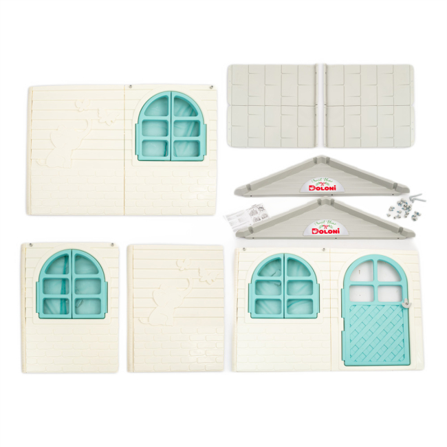 Ігрові комплекси, гойдалки, гірки - Ігровий будиночок Doloni біло-блакитний (02550/15)#4