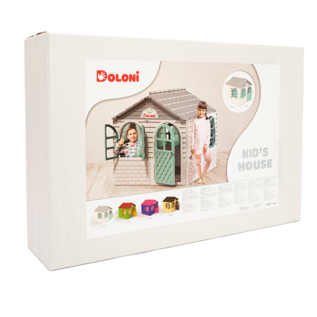 Ігрові комплекси, гойдалки, гірки - Ігровий будиночок Doloni зелено-червоний (02550/3)#5