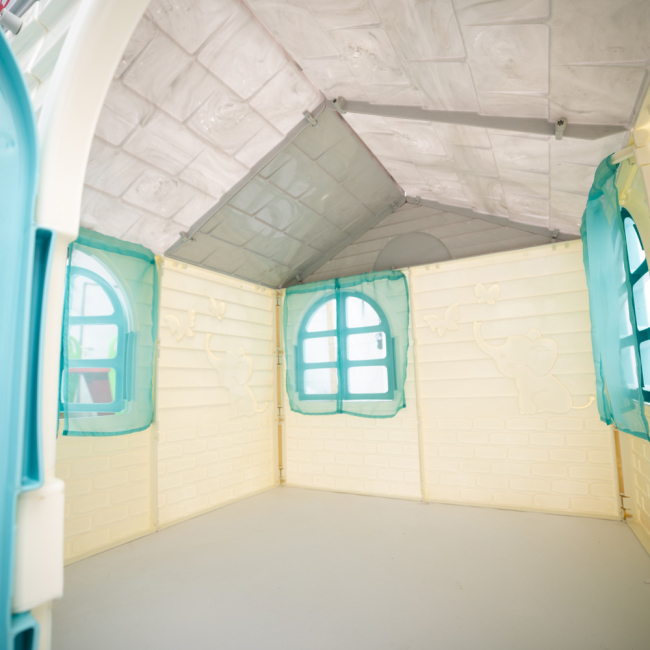 Ігрові комплекси, гойдалки, гірки - Ігровий будиночок Doloni бежево-блакитний (02550/5)#6