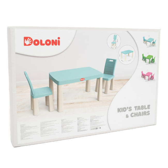 Детская мебель - Игровой стол и стулья Doloni голубовато-белый (04680/7)#4