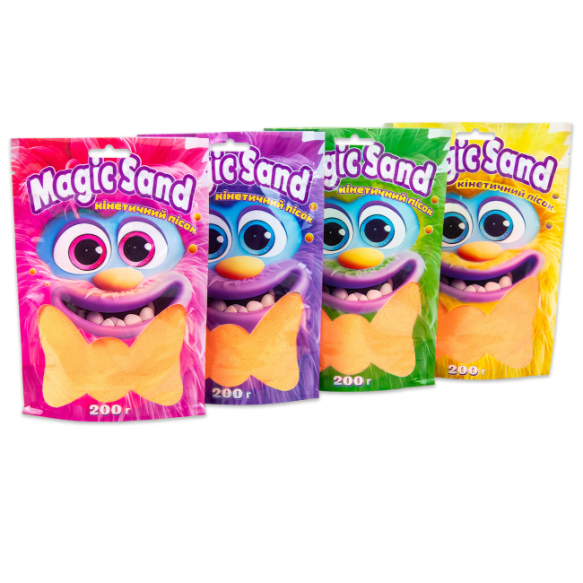 Антистрес іграшки - Кінетичний пісок Strateg Magic san помаранчевий 200 грамів (39401-7)#4