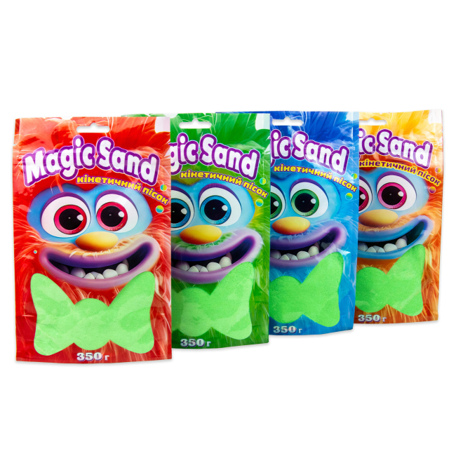 Антистрес іграшки - Кінетичний пісок Strateg Magic sand зелений 350 грамів (39402-2)#4