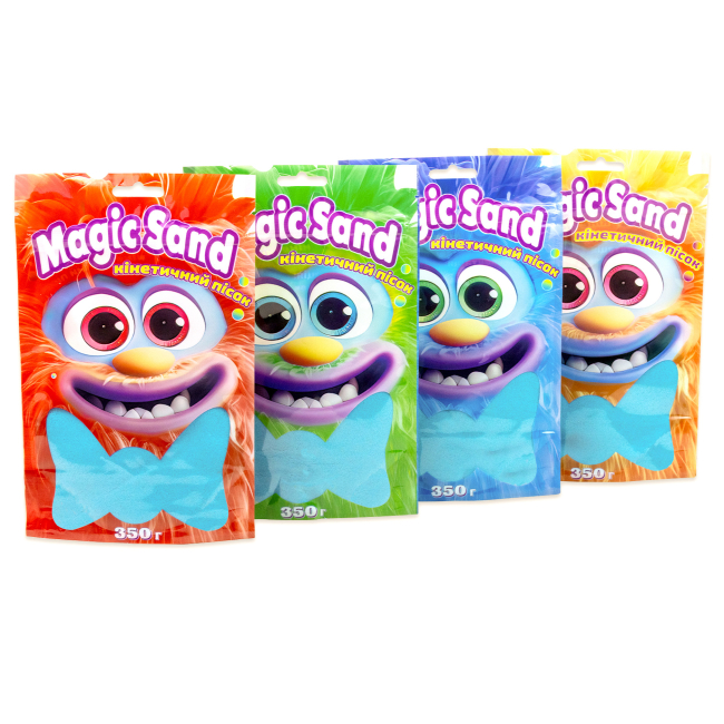 Антистресс игрушки - ​Кинетический песок Strateg Magic sand голубой 350 грамм (39402-3)#4