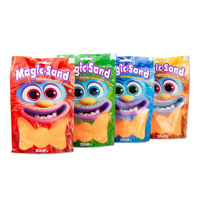 Антистрес іграшки - Кінетичний пісок Strateg Magic sand помаранчевий 350 грамів (39402-7)#4