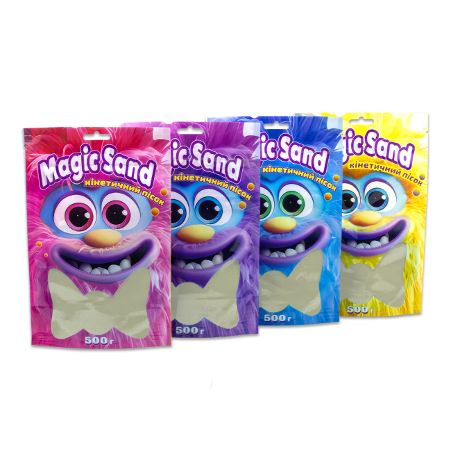 Антистрес іграшки - ​Кінетичний пісок Strateg Magic sand класичний 500 грамів (39403-1)#4