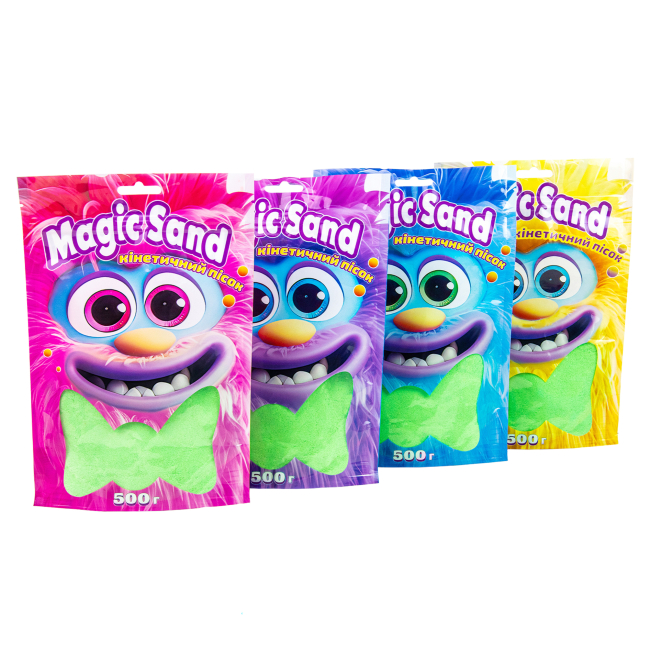 Антистрес іграшки - ​Кінетичний пісок Strateg Magic sand зелений 500 грамів (39403-2)#4