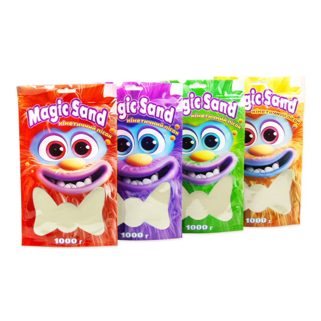 Антистрес іграшки - Кінетичний пісок Strateg Magic sand класичний 1 кілограм (39404-1)#4