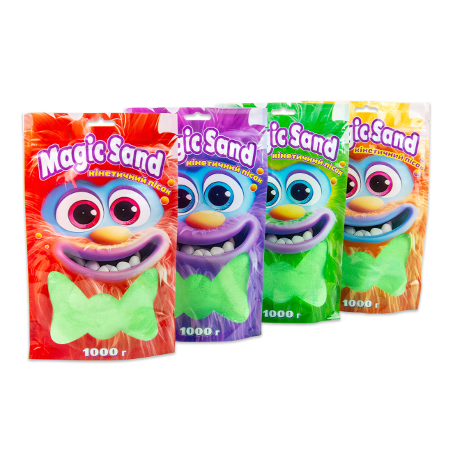 Антистрес іграшки - Кінетичний пісок Strateg Magic sand зелений 1 кілограм (39404-2)#4