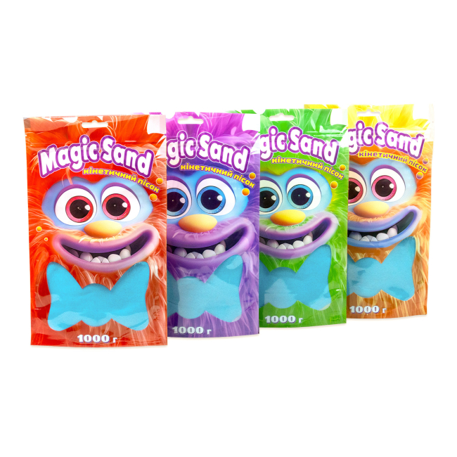 Антистрес іграшки - Кінетичний пісок Strateg Magic sand блакитний 1 кілограм (39404-3)#4