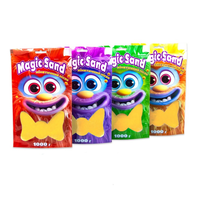 Антистрес іграшки - Кінетичний пісок Strateg Magic sand жовтий 1 кілограм (39404-5)#4