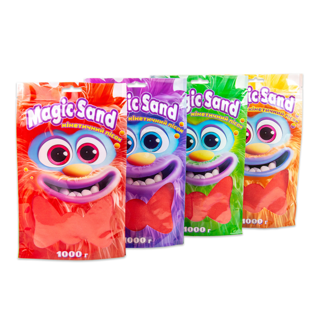 Антистрес іграшки - Кінетичний пісок Strateg Magic sand червоний 1 кілограм (39404-6)#4