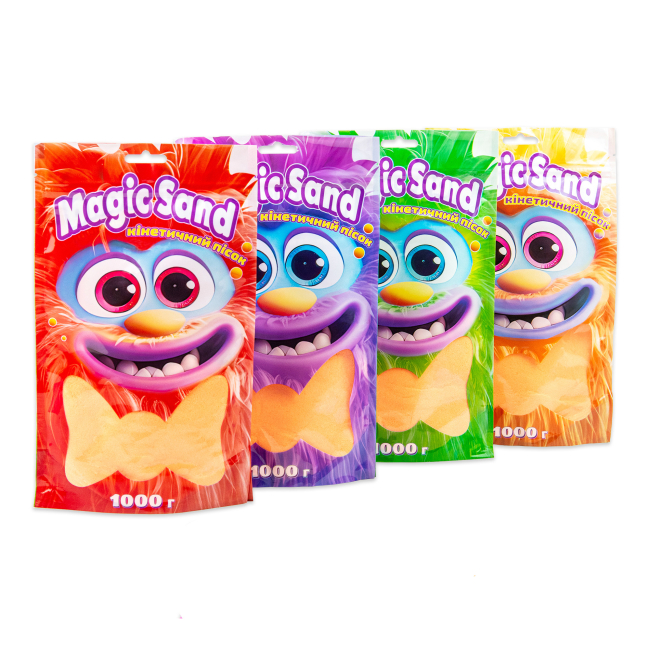 Антистрес іграшки - Кінетичний пісок Strateg Magic sand помаранчевий 1 кілограм (39404-7)#4