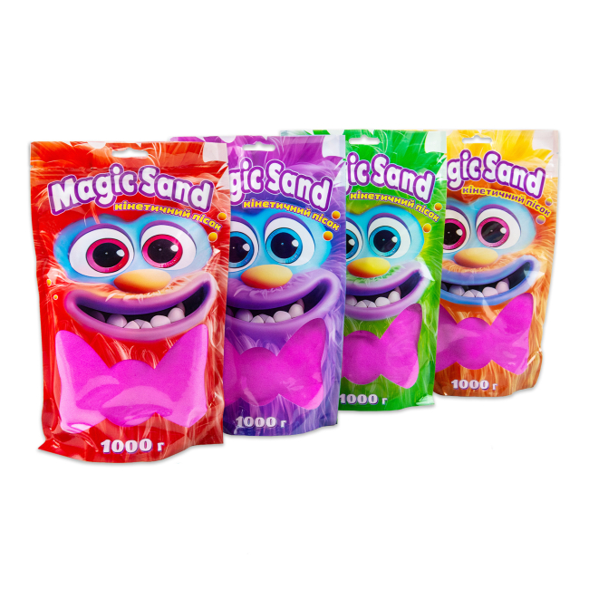 Антистрес іграшки - Кінетичний пісок Strateg Magic sand рожевий 1 кілограм (39404-8)#4