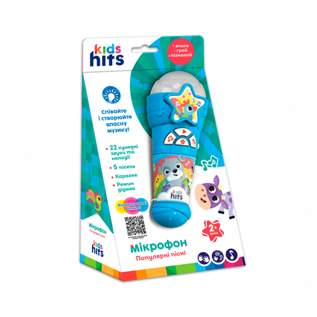 Розвивальні іграшки - Інтерактивна іграшка Kids Hits Мікрофон блакитний (KH16/003)#2
