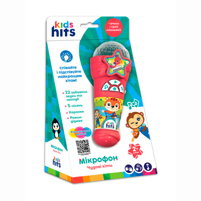 Развивающие игрушки - Интерактивная игрушка Kids Hits Микрофон розовый (KH16/004)#2