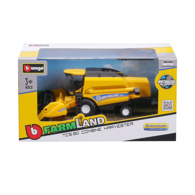 Транспорт и спецтехника - Зерноуборочный комбайн Bburago Farm New Holland TC5.90 (18-31721)#5