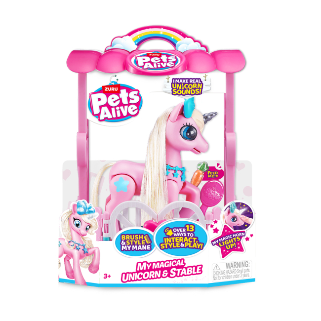 Фигурки животных - Игровой набор Pets Alive S2 Волшебный единорог в домике (9545)#3