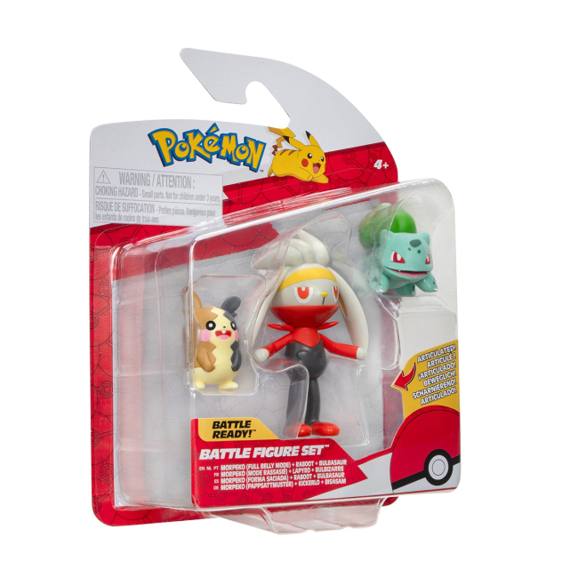 Фігурки персонажів - Набір фігурок Pokemon W18 Морпеко, Бульбазавр і Рабут (PKW3055)#2