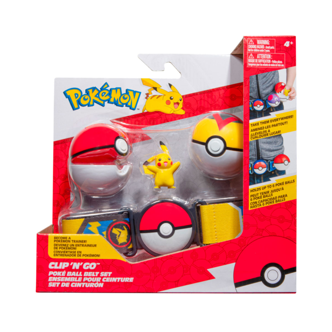 Фигурки персонажей - Игровой набор Pokemon W14 Пояс с покеболами Пикачу (PKW3162)#3