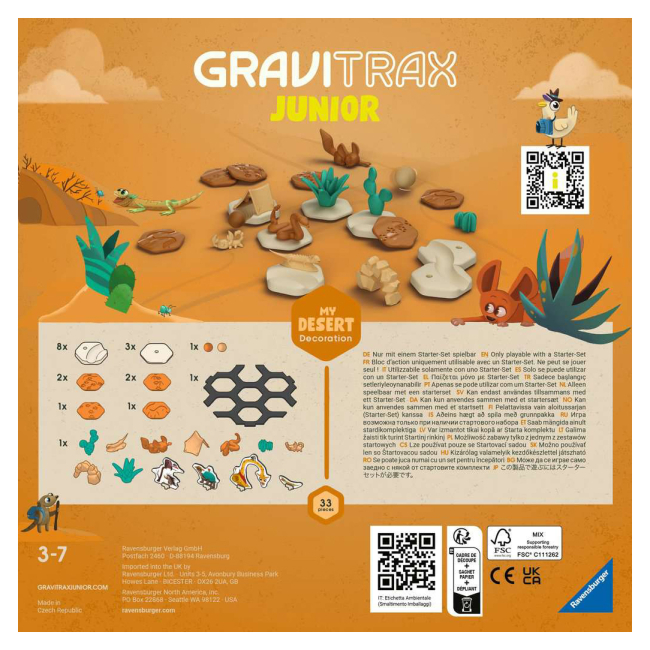 Конструктори з унікальними деталями - Додатковий набір ​Ravensburger Gravitrax Junior Пустеля (27076)#3