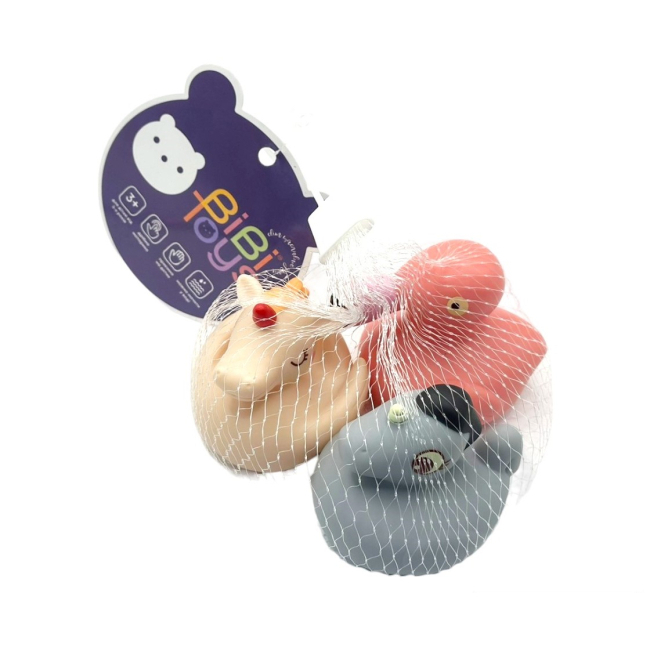 Іграшки для ванни - Набір для купання Bibi Toys Тваринки фламінго, лебідь, гусочка (761063BT)#2