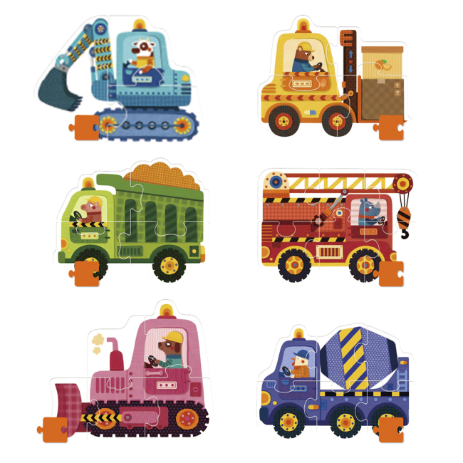 Пазли - Пазл Mideer Мій перший пазл Будівельні машини (MD3176)#2