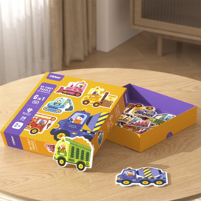 Пазли - Пазл Mideer Мій перший пазл Будівельні машини (MD3176)#3