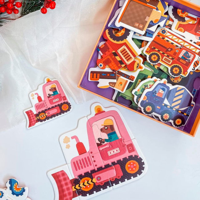 Пазли - Пазл Mideer Мій перший пазл Будівельні машини (MD3176)#5