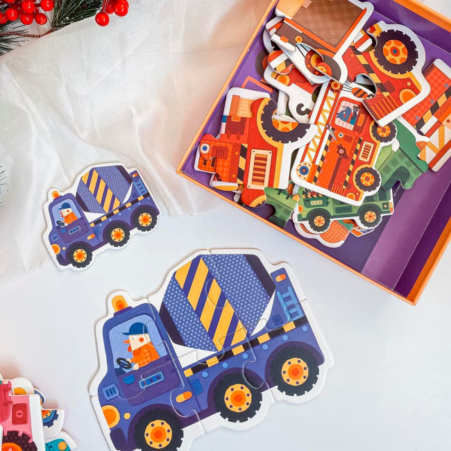 Пазли - Пазл Mideer Мій перший пазл Будівельні машини (MD3176)#6