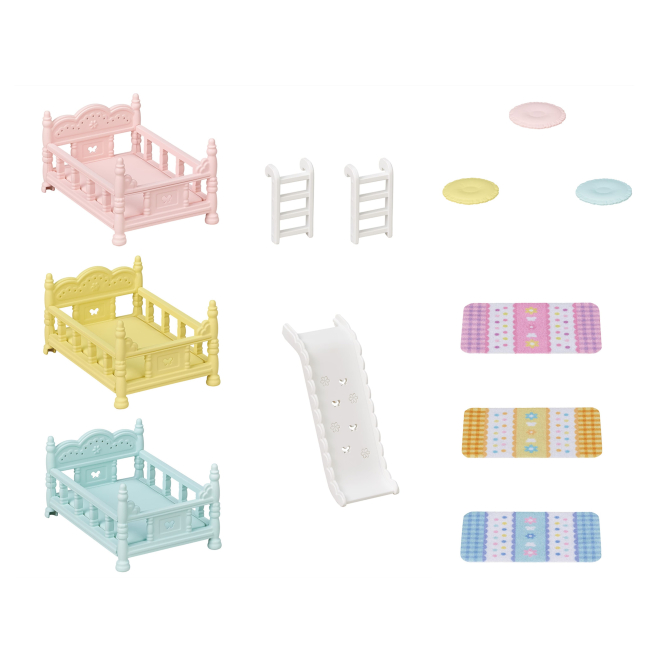 Аксесуари для фігурок - Ігровий набір Sylvanian Families Триповерхове ліжко з гіркою (5741)#2